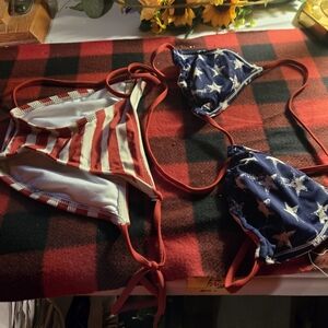 Xhilaration Red and Blue Star Bikini Set